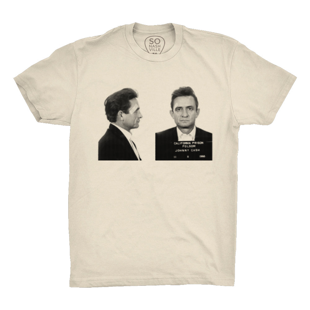 Johnny Cash Mugshot Shirt Folsom Prison