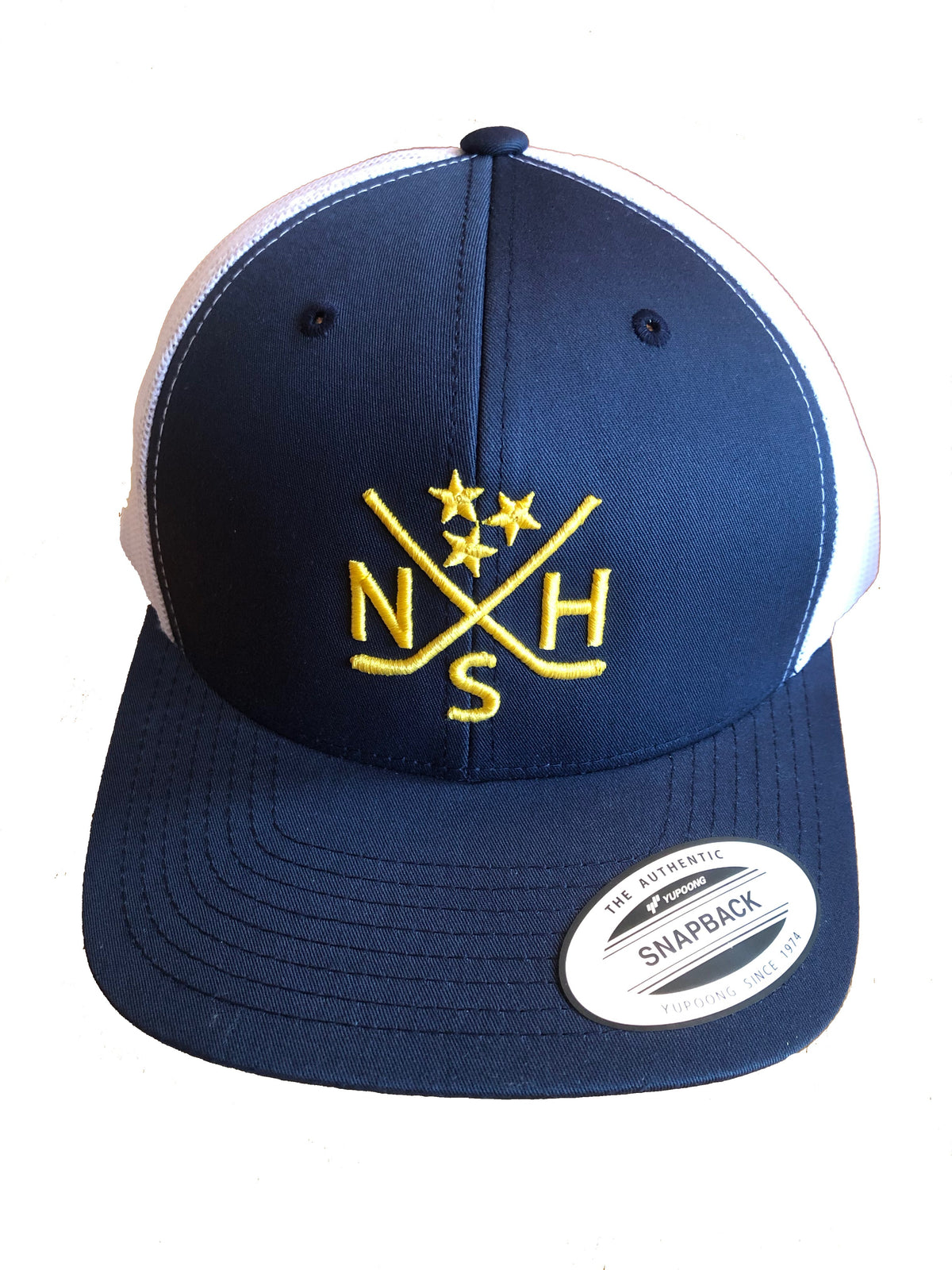 NSH X Hockey Sticks Hat Snapback (Navy/White) - So Nashville Clothing