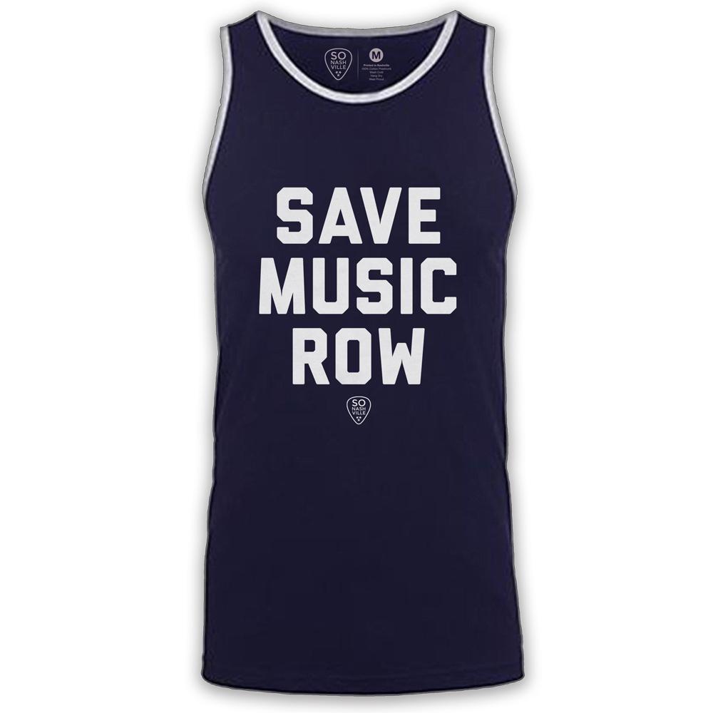 Save Music Row - Men's Tank - So Nashville Clothing