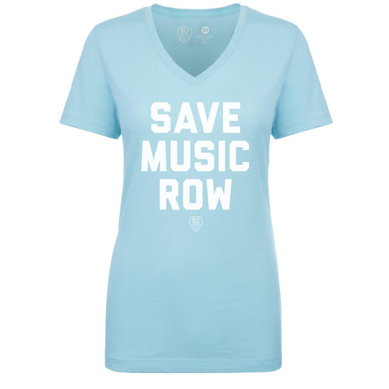 Save Music Row - Women's V-Neck - So Nashville Clothing